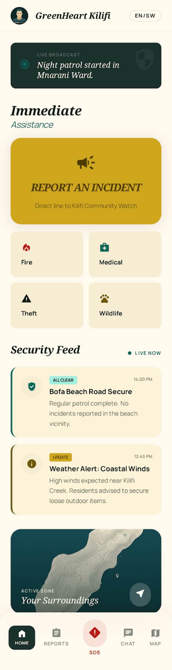 Home screen